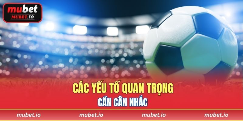 Các yếu tố quan trọng cần cân nhắc